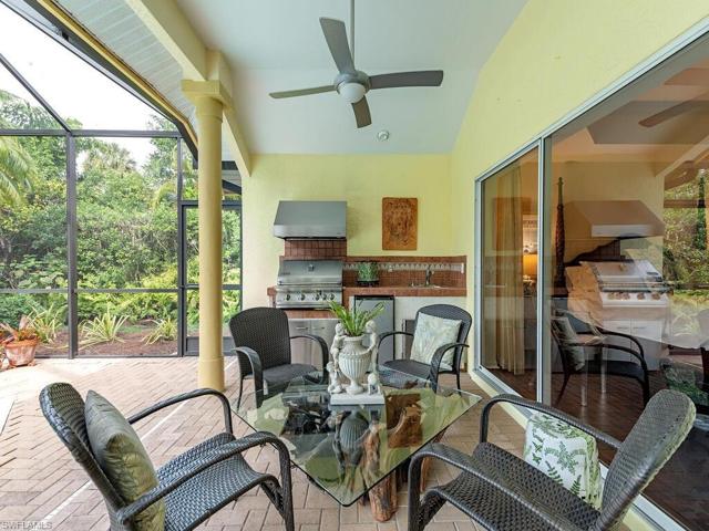 Lanai seating area and outdoor kitchen