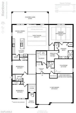 Rainbow Floor Plan (Virtual Rendering)