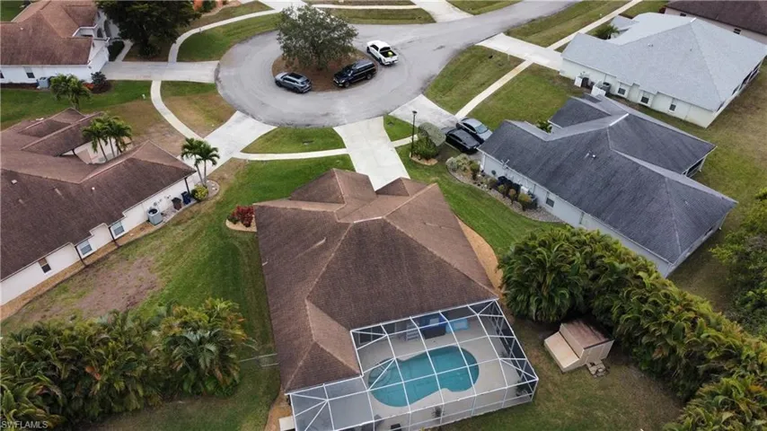 Bird's eye view of a pool