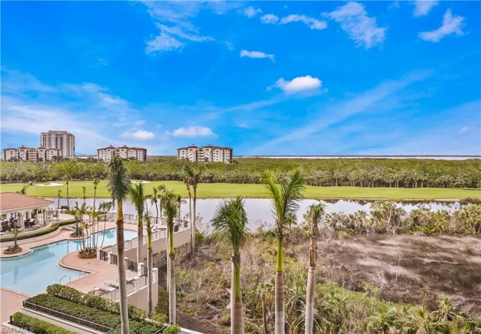 Views of the resort pool, Lake & partial Bay