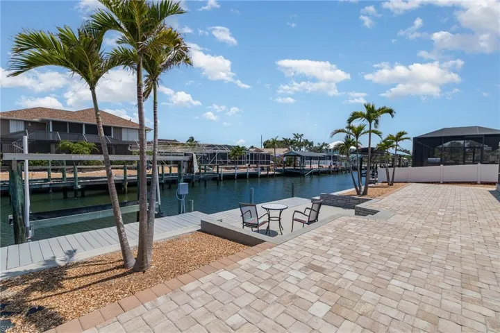 Dock with a water view