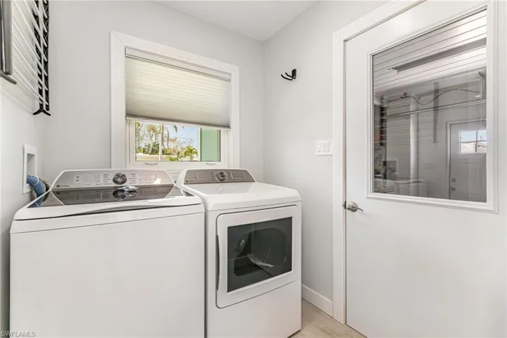 Laundry area with independent washer and dryer