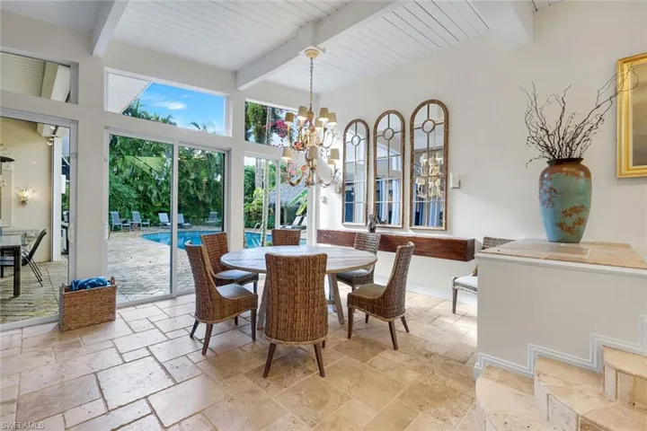 Sun filled dining area