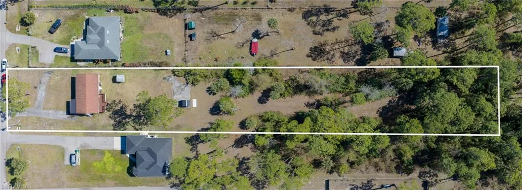 Aerial view of property's location featuring approximate property boundaries