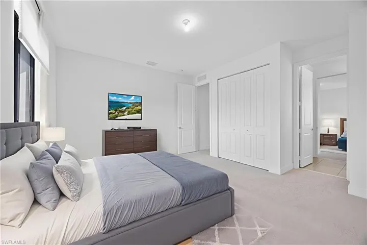 Virtually staged bedroom