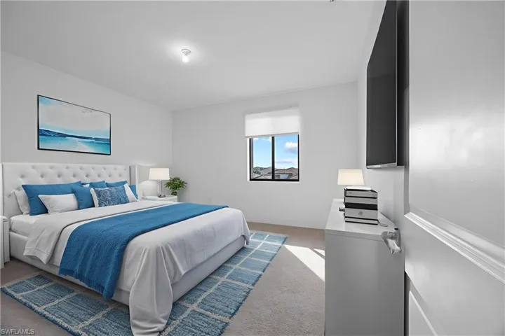 Virtually staged bedroom