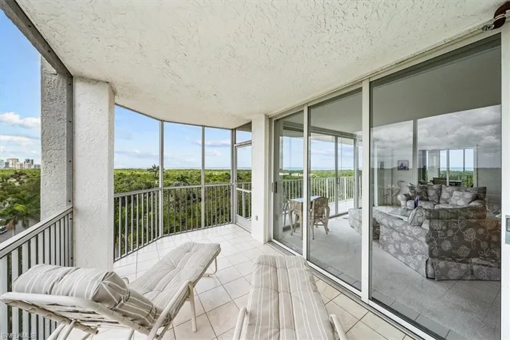 Screened lanai with Gulf views