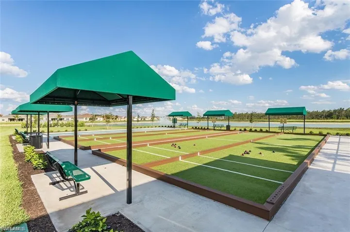 View of property's community featuring a bocce ball area
