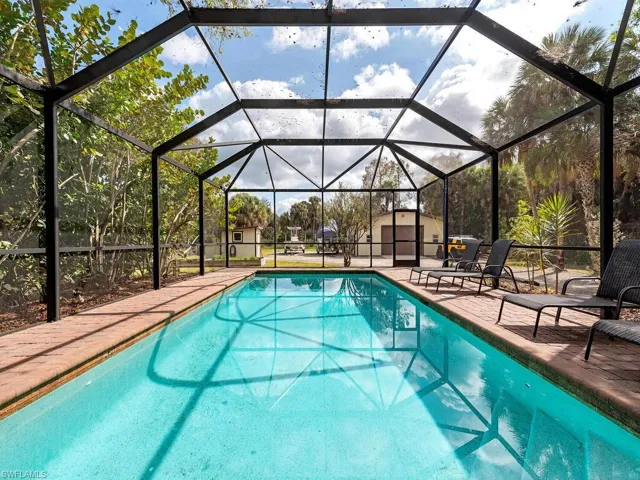 Large heated saltwater pool