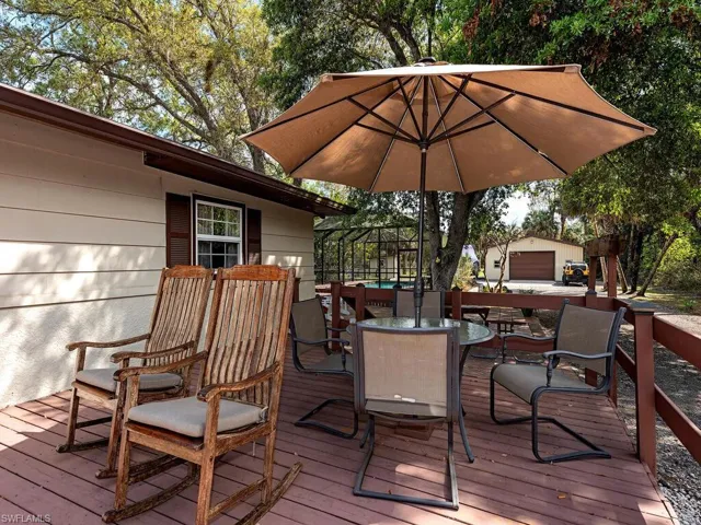 Wrap around decks and large shaded patio