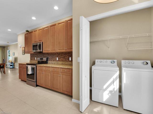 Laundry inside unit.
