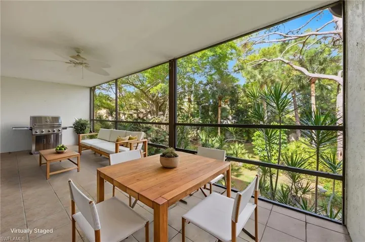 Patio virtually staged