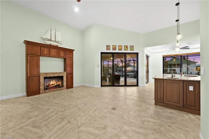 Living Room with View from Foyer