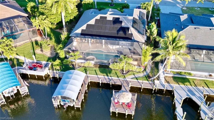 View of subject property with a large body of water