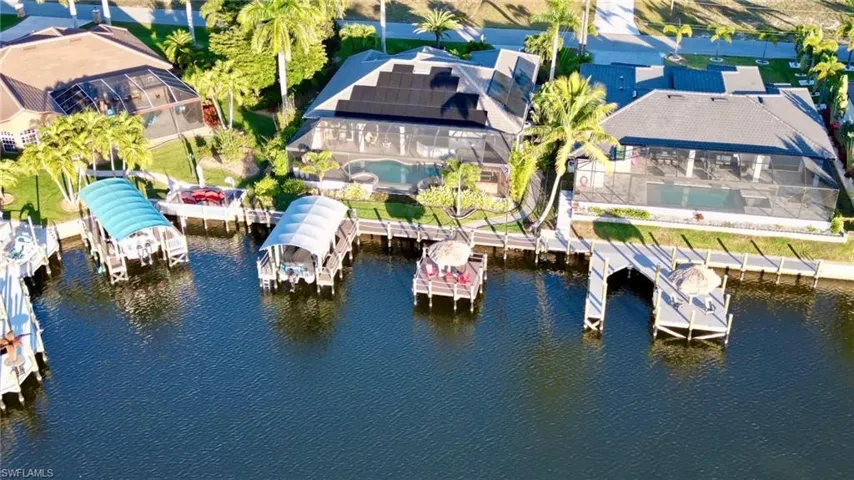 View of subject property with a large body of water