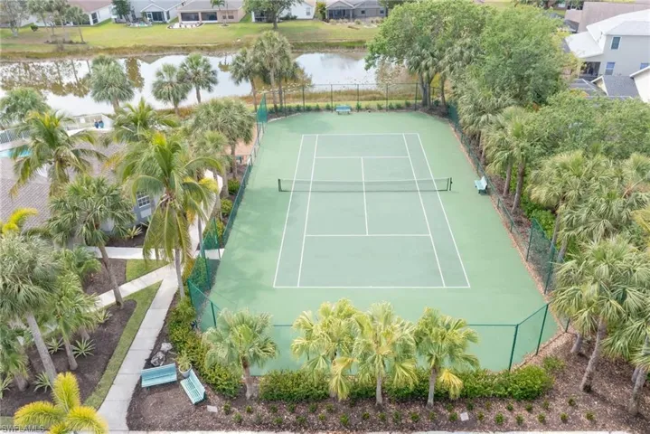Community tennis court.