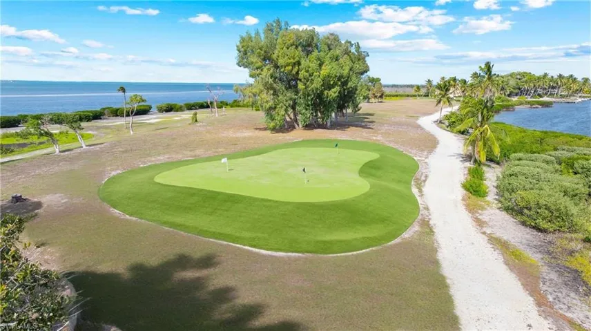 GOLF - The property includes a green with flags and features a large, mature tree