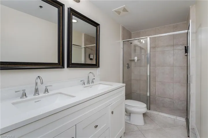 Dual sinks and shower