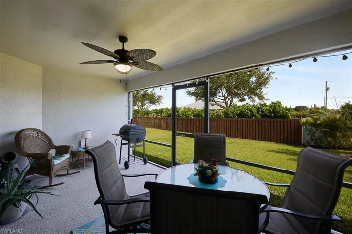 Screened in lanai