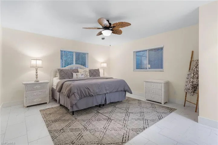 Bedroom with ceiling fan