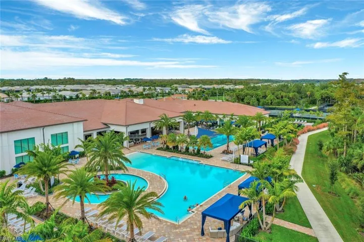 View of  community swimming pool featuring a patio area