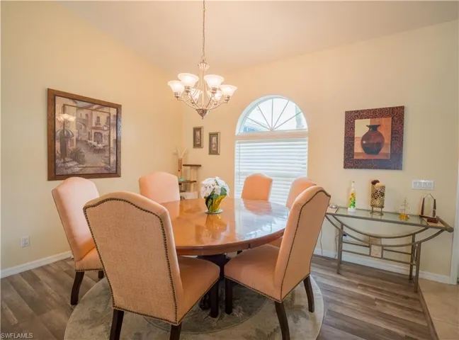 Dining area in front living room area