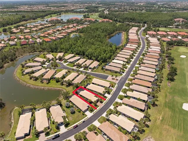 Aerial overview of Trieste neighborhood in Pelican Preserve