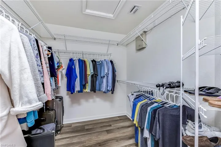 Main bedroom closet.