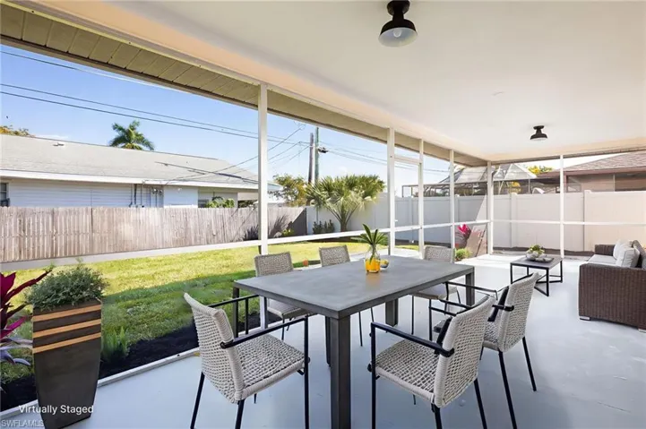 Sunroom with outdoor lounge area