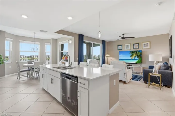 Open-concept design with tasteful coastal colors and spectacular views—made for easy living and restful days at home.