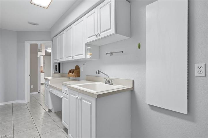 Laundry room has a door to the garage