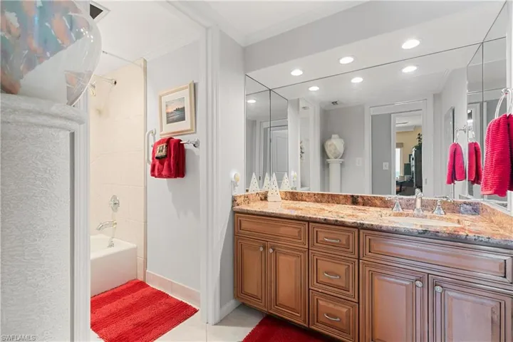 Updated vanity in guest bath