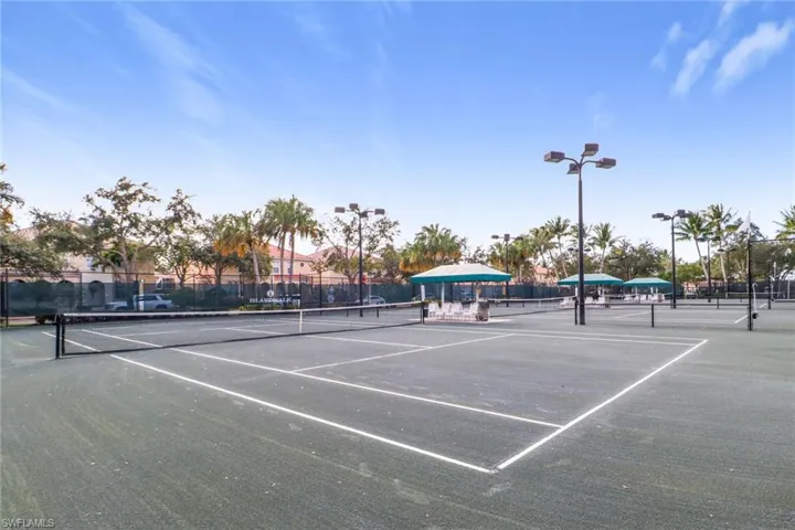 View of tennis court