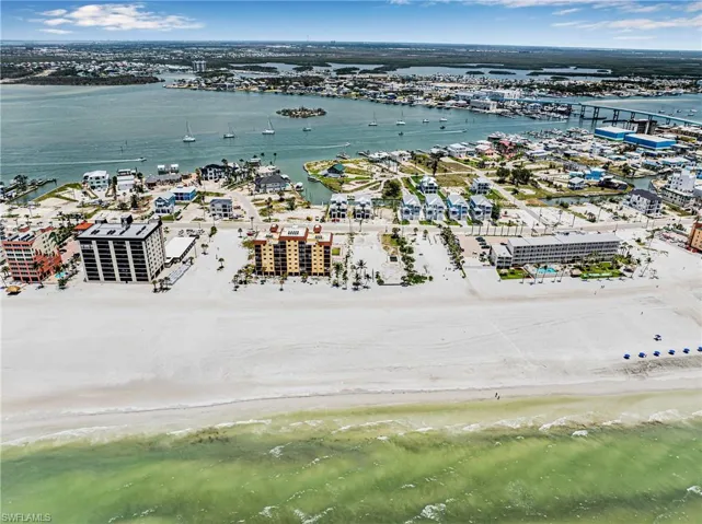 Drone / aerial view of a nearby body of water