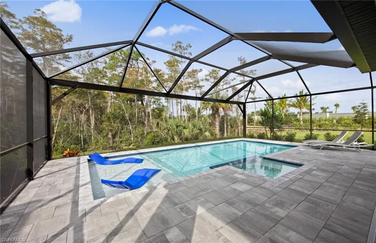 Spacious outdoor area - screened-in pool & spa