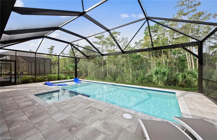Spacious outdoor area - screened-in pool & spa