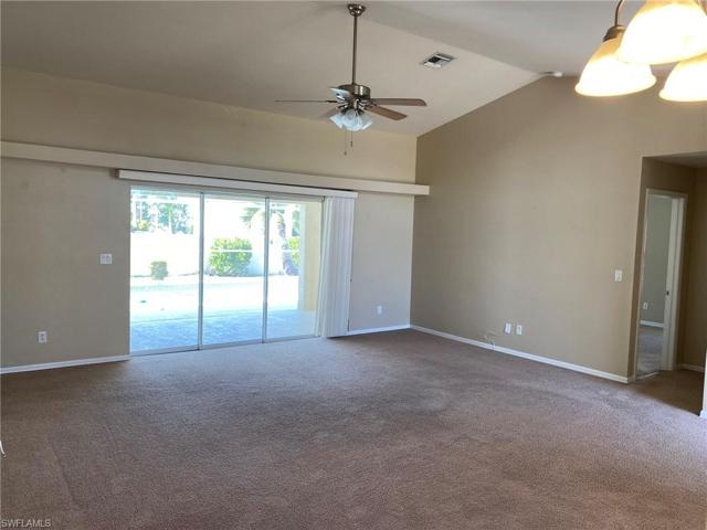 Vaulted ceilings in the Living, Dining and Kitchen areas give an open and spacious feel