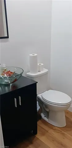 Half bath featuring vanity  First Floor