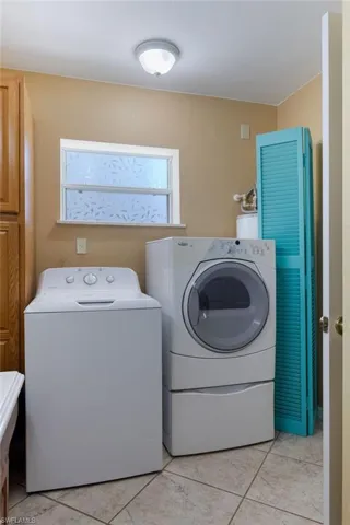 Laundry in guest bathroom