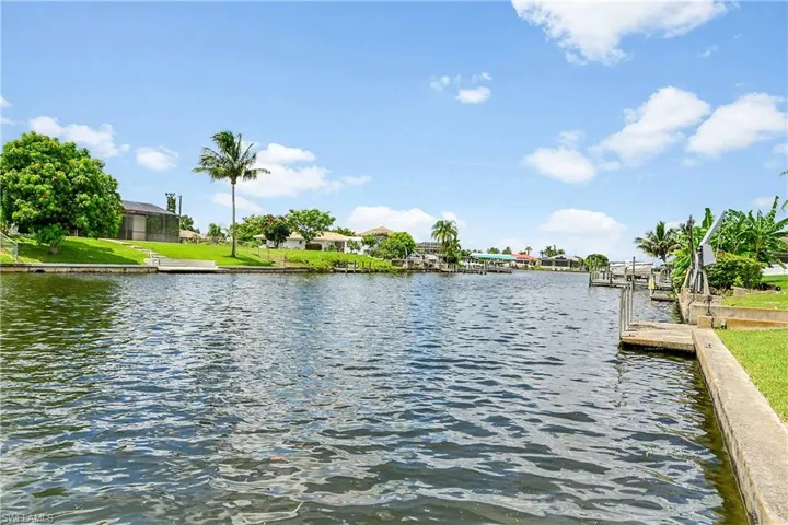 Water view with a boat dock