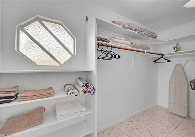 View of walk in closet