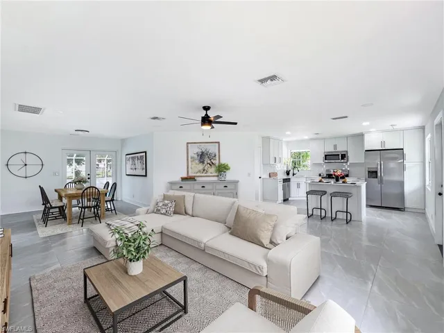 Virtually staged Living Area