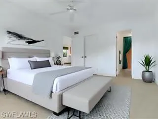 Bedroom with ceiling fan