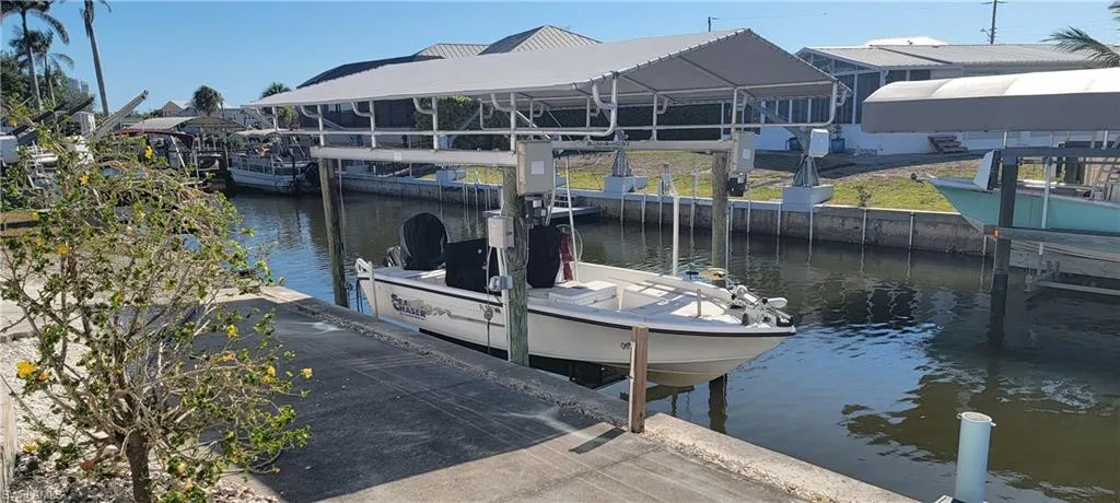 Boat lift 10 feet from the home
