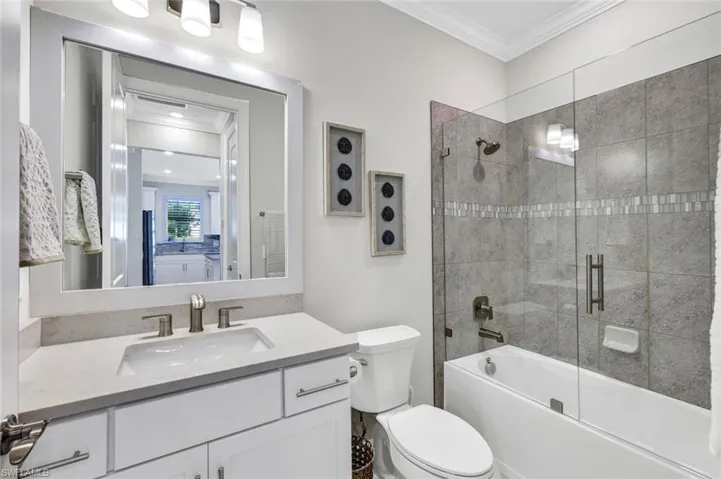 Bathroom 2 - upgraded shower door.