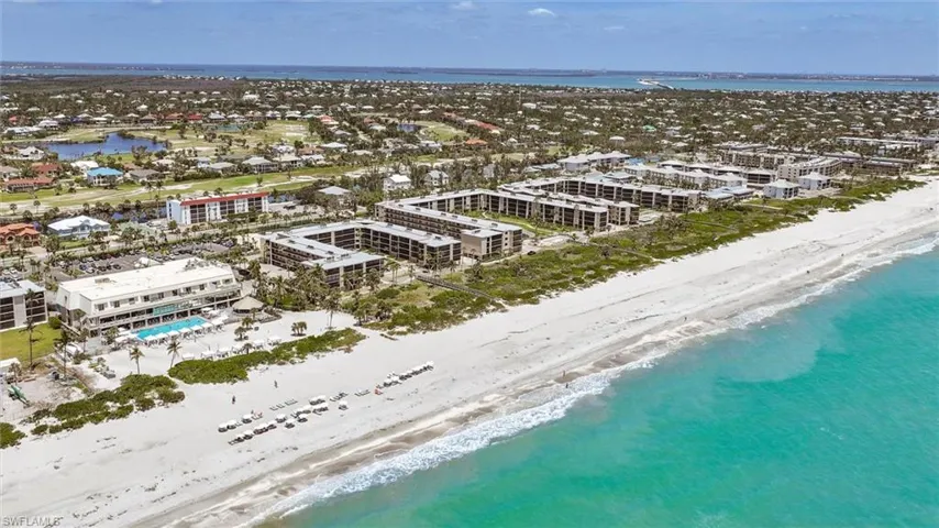 Drone / aerial view of expansive beach
