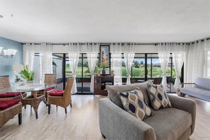 Living room featuring light wood-style floors