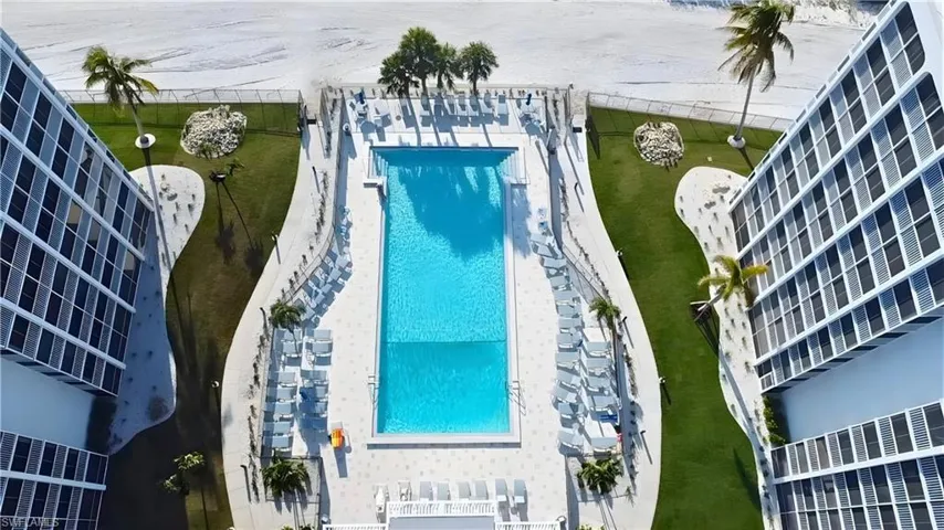 Bird's eye view of a pool area - Virtually Edited Image