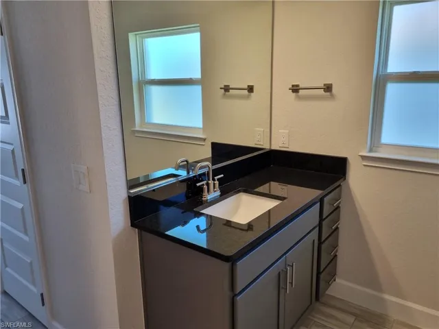 Bathroom featuring vanity