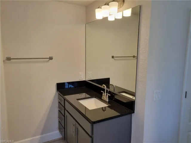Bathroom featuring vanity